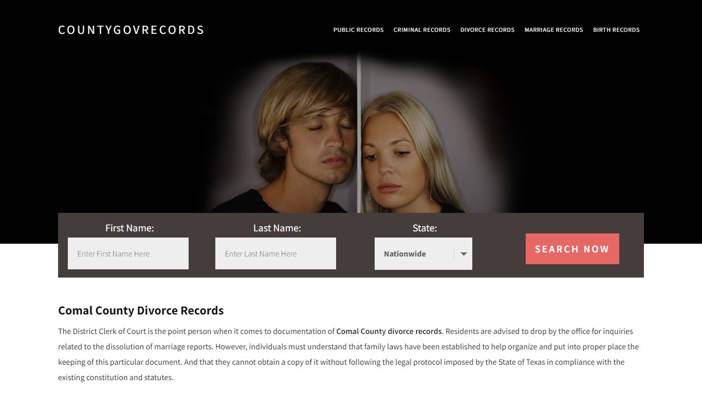 Comal County Divorce Records | Enter Name and Search|14 Days Free